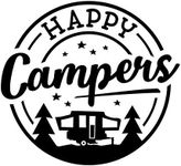 CCI Happy Campers Stars Camper Stars Decal Vinyl Sticker|Cars Trucks Vans Walls Laptop|Black |5.5 x 5.25 in|CCI2014