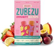 ZuBeZu Organic Immunity Ice Pops – Natural Support for Children’s Immune System with Elderberry, Vitamin C & D, and Zinc – No Added Sugar and 100% Fruit Juice