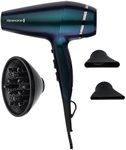 Remington Illusion Hair Dryer, AC7801AU, 2300 Watts, 3 Hair Care Infused Minerals, Anti-Frizz Protection, Black Iridescent Design 1.0 Count