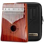 MOOZICA Acacia Koa Wood 17 Keys Kalimba Marimba Professional Finger Thumb Piano with Kalimba Carrying Bag (K17K)