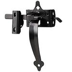 Gate Latch, Thumb Latch Hardware, Gate Latch for Wooden Fence Heavy Duty, Self Locking Latches with 8 inch Handle, Gate Kit for Wooden Fence & Swing Outdoor Gate – Steel, Black Finish