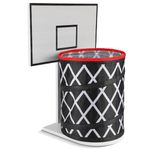 Trash Can Basketball Hoop,Basketball Trash Can,Waste Basket,Basketball Gift,Small Garbage Can for Home,Kids Room,Bedroom,Office,Gym,Including 1pc Pop Up Garbage Can Size 9.8" X 11.8",Wood Backboard