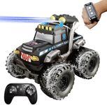 KB KAIBO Amphibious Remote Control Car with Water Guns, 40 Min Playtime- RC Car, RC Boat, Monster Truck Toys for Land & Water, Boys Toys for 4-12 Year Old Boy - Ideal Gift for Birthday Christmas-Black