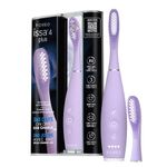 FOREO ISSA 4 Plus Sonic Electric Toothbrush, 4-in-1 AI-Guided Rechargeable Tooth Brush Bundle with Extra Silicone & Polymer Hybrid Toothbrush Head, Soft Bristles, Whitening - Lavander