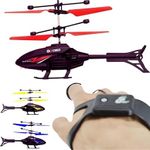 ENCHANTMENT ARAA PAVA Flying Helicopter with Hand Induction Watch | Electronic Radio RC Remote Control Toy | Charging Helicopter with 3D Light & Safety Sensor for Kids I Multi