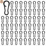 Ledoo 60Pcs 13mm Quick Change Clips Carp Fishing Quick Change Swivel Carp Rig Fishing Tackle Quick Change Carp Fishing Swivel Snap for Freshwater Saltwater (Black)