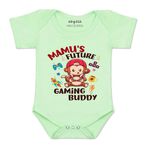 ARVESA Mamu Future Gaming Buddy R-1158 Green 0-3 Months Romper for Baby Boy & Girl dress