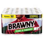 BrawnyÃ‚® Tear-A-SquareÃ‚® Paper Towels, 16 Double Rolls = 32 Regular Rolls