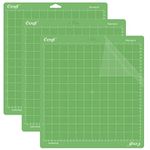 Ecraft 12"X12" Standard Adhesive Cutting Mat for Cricut Explore One/Air/Air 2/Maker(3 Pack) Non-Slip Square Gridded Green Quilting Cut Mats Replacement for Crafts、Sewing and All Arts.