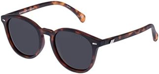 Le Specs Uni-Sex Bandwagon Matte Tort Round Sunglasses