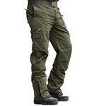 MAGCOMSEN Men's Zip Off Cargo Trousers Work Wear Uniforms Outdoor Adventure Military Pants Army Green