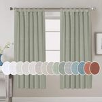 H.VERSAILTEX Natural Linen Curtains Linen Textured Semi Sheer Curtain Light Filtering Tab Top Window Treatments Panels Highly Durable Curtain Panels for Bedroom (2 Panels, 52" x 72", Sea Grass)