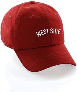 Daxton USA Cities Baseball Dad Hat Cap Cotton Unstructure Low Profile Strapback - West Side Red White