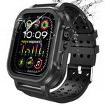 Hensinple IP68 Waterproof Case for Apple Watch Series 9 8 7 45mm with Screen Protector, 360 Protective Hard PC Front/Back Bumper Heavy Duty Shockproof Rugged Durable for iWatch 9 8 7 45mm