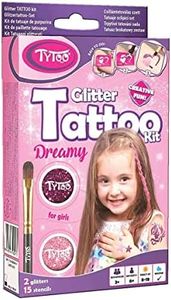 Tytoo Kit de Tatuaje de Purpurina para Chicas con 15 Plantillas, Uso Seguro, duración de 8-18 días
