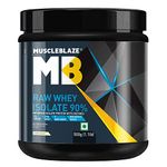 MuscleBlaze Raw Whey Isolate 90% (Unflavoured, 500g) | Light & Clean Protein | Easy to Digest