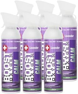 Boost Oxygen Large Calm Lavender Aroma 10L Canister | Respiratory Support for Aerobic Recovery, Altitude, Performance & Health (6 Pack)