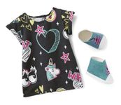 American Girl Truly Me 18-inch Doll Show Your Wild Side Outfit with T-Shirt Dress and High-Top Sneakers, for Ages 6+