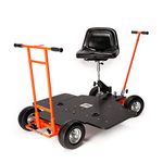 PROAIM Quad Super Doorway Dolly with Rear-wheel Steering | Removable Side Boards for Narrow Ways-up to 270° Tillable Push/Pull Bar | Solid Enough to Support Heavy Camera Configurations(P-QUAD-S)