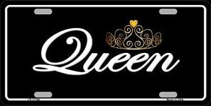 Queen Metal License Plate