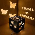 Saanvi Crafts Customize Couple Name Wooden Shadow Box/ Wedding Gift Box/ Personalized Gift