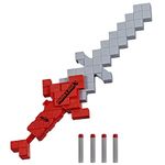 Nerf Minecraft Heartstealer Toy Sword, Blasts Darts, Includes 4 Nerf Elite Foam Darts, Design Inspired by Minecraft Sword in The Game