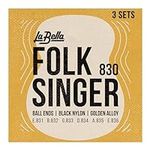 La Bella 830 Folksinger - Black Nyl