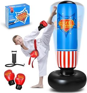 MutoToy® Punching Bag for Kids, 66 Inch Large Stable Inflatable Boxing Bag, Free Standing Punch Bag with Boxing Gloves for Kids Adults, Kids Boxing Set for Practicing Karate Taekwondo
