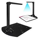 H3 Book Scanner Camera, 10MP Multi Language OCR Real Time Projection, A3 A4 Foldable Document Scanner, Auto Correction Function, for Teaching, Office Manuscripts, Documents, ID Car