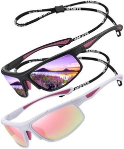 Polarized Sunglasses Men Women Sports Driving Fishing Wrap Around Unbreakable with Glasses rope Strap UV Protection