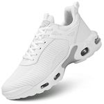 Men's Fashion Sneaker Non Slip Air Running Shoes for Men Athletics Sport Trainer Tennis Basketball Shoes White