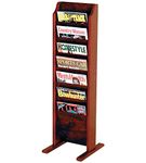 Wooden Mallet 7-Pocket Cascade Free-Standing Magazine Rack, Mahogany