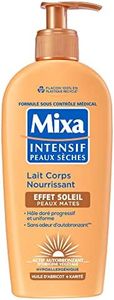 Mixa Intensif Peaux Sèches - Lait Corps Nourrissant Effet Soleil - Autobronzant - Hâle Doré Naturel Progressif et Uniforme - Peaux Mates - Hypoallergénique - 250ml