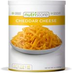 Nutristore Freeze-Dried Cheddar Cheese Shredded | Amazing Taste & Quality | Perfect for Snacking, Backpacking, Camping, or Home Meals | Emergency Survival Food Storage | 25 Year Shelf-Life (1-Pack)