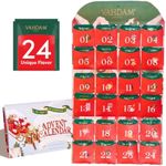 Limited Edition - Advent Calendar 2024 Tea Bags Folding Gift Set | 24 Unique Flavors - Holiday Gift Box | Christmas Advent Calendar 2024 for Adults, Advent Calendar 2024 Adult Women and Men | VAHDAM