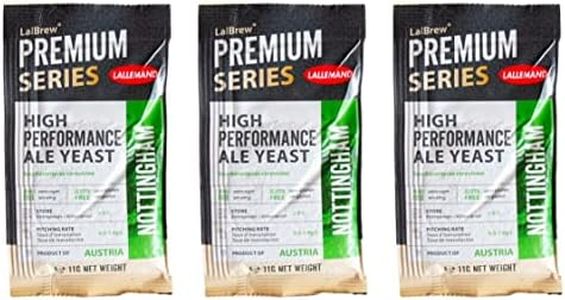 Craft A Brew - LalBrew Nottingham™ - High Performance Ale Yeast - For Craft Lagers - Ingredients for Home Brewing - Beer Making Supplies - (3 Pack)