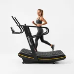 Curved Manual Treadmill - 8-Level Resistance Adjustment & LCD Display, Non-Electric Fitness Equipment for Home/Gym, Cardio & Anaerobic Training