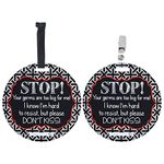 Three Little Tots Two Pack - No Kissing Baby Car Seat and Stroller Signs - CPSIA Safety Tested