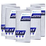 Ultra Durable W10208631A Filter Aluminum Mesh Microwave Grease Filter Approx. 13" x 6" by Blue Stars - Exact Fit for Whirlpool & Maytag Microwaves - Replaces AP5617368, W10208631 - Pack of 5