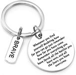 Kivosliviz Recovery Addiction Gifts Keychain Sobriety Gifts Sober Jewelry AA Gift Brave Gifts Survivor Gift NA Key Chains