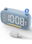 Alarm Clocks Radio with Bluetooth Speaker,Alarm Clocks for Bedrooms with Touch Button,Night Light, Adjustable 5 Levels Dimmer, 16 Levels Volume,12/24H, USB & Type-C 2 Charging Port for Reveil Matin