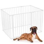 Safetots Dog Play Pen White 72cm x 105cm, Pet Pen for Pets Dogs and Puppy, Dog Playpen suitable for Indoor and Outdoor use, Easy Installation