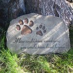 jinhuoba Dog Memorial Stone, Indoor Outdoor Dog or Cat for Garden Backyard Marker Grave Tombstone. Hand-Printed Personalized Loss of Pet Gifts