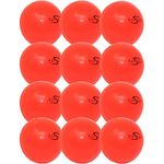 1 Dozen Lusum SoftAir Cricket Training Balls (Windballs) (Orange, Mens)