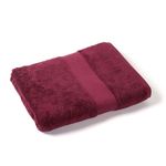 Feather & Spun Organic Cotton Bath Towel | Lavender Fragrance | GOTS Certified | Double Needle Stitch | Anti Microbial | 650 GSM | 76 cms x 137 cms (Cranberry Crush)