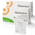 BlephaClean Lid Wipes - Gentle, Ready-to-Use for Daily Lid Care, Ideal for those diagnosed with Dry Eye, including MGD & Blepharitis and Infants, Sterile & Individually Wrapped - 30 Wipes (Pack of 2)