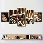 Large Canvas Wall Art 5 Pieces Print Pictures Firefighter Hose Depot 5 Panels Wall Art For Hallway And Stairs Office Decor Personalised Gifts(No Frame)