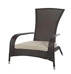 Patio Sense Coconino Wicker Adirondack Chair, Mocha