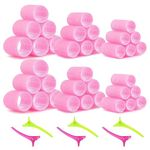 URAQT Hair Rollers, 36pcs Hair Curlers Styling Kit with 6pcs Hair Pins, Large Medium Small Self Grip Rollers for Long & Short Hair, No Heat Damage DIY Hair Styling Tools (48mm, 36mm, 25mm)