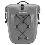 ROCKBROS Bike Pannier Bag 25L-32L 100% Waterproof Rear Rack Bicycle Bag for Rear Carrier Bike Handbag for Cycling Touring Travelling Grey